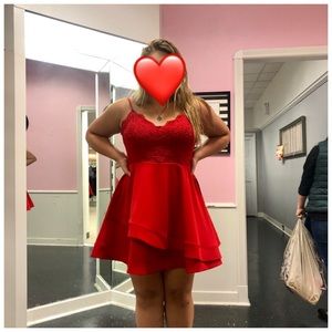 Bright red homecoming/ formal dress